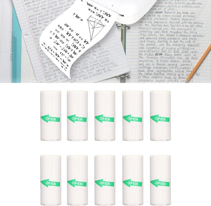 GLOGLOW Mini Printer Paper, Long Printer Paper 57 x 25 mm Self Adhesive Thermal Paper Printable Sticker Paper for Pocket Thermal Printer (10) - Image 4